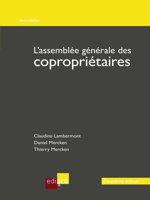 cover image of L'assemblée générale des copropriétaires